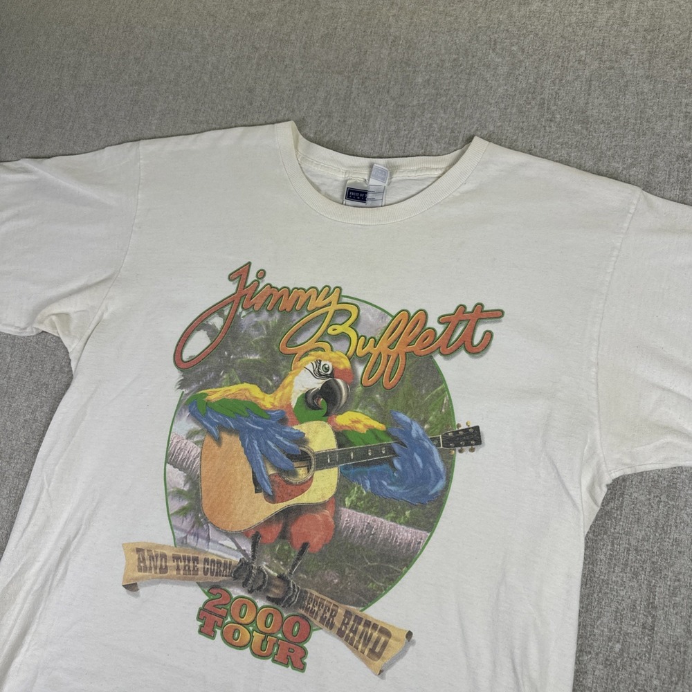 Vintage Jimmy Buffett‎ 2000 Tour T Shirt Delta XL Double Sided